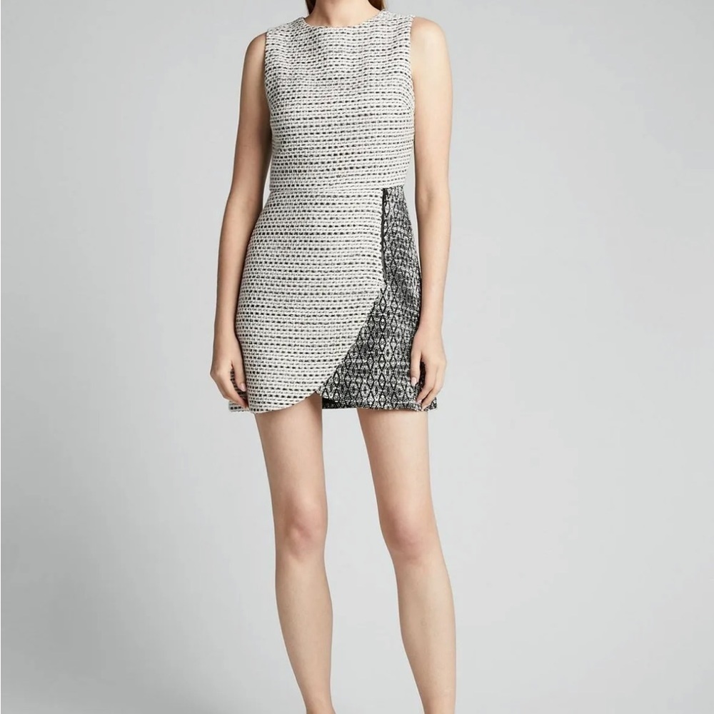 NWT Alice + Olivia Sally Side Zip Boucle Tweed Mini Dress 10 Boucle $440 - Picture 5 of 16